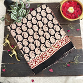 Vriksham Black Designer Ajrakh Modal Silk Saree-VS4656